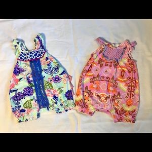 Set of Matilda Jane sleeveless rompers